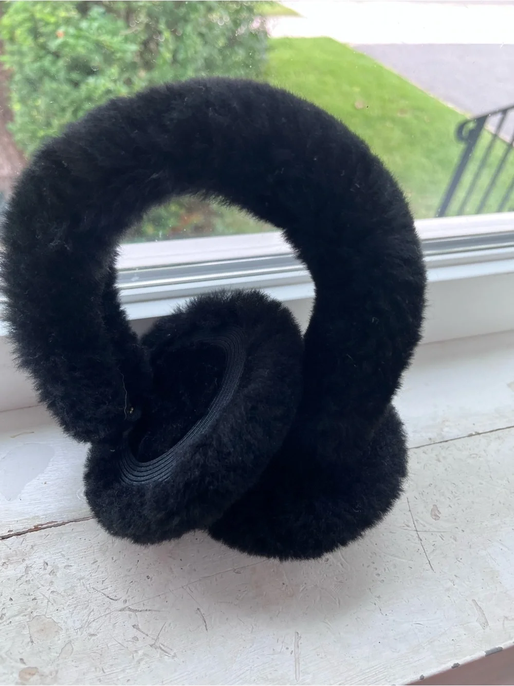 Black sheep Fur Ear Muffs Headphones - Unbranded